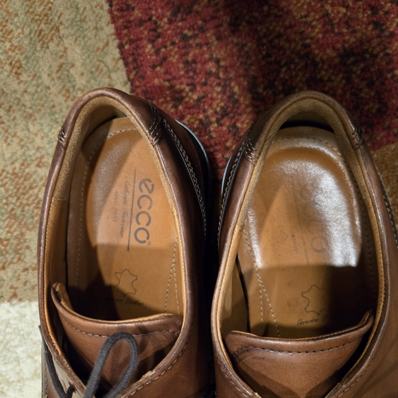 ECCO Men's Brown Leather Dress Shoes - Picture 6 of 6